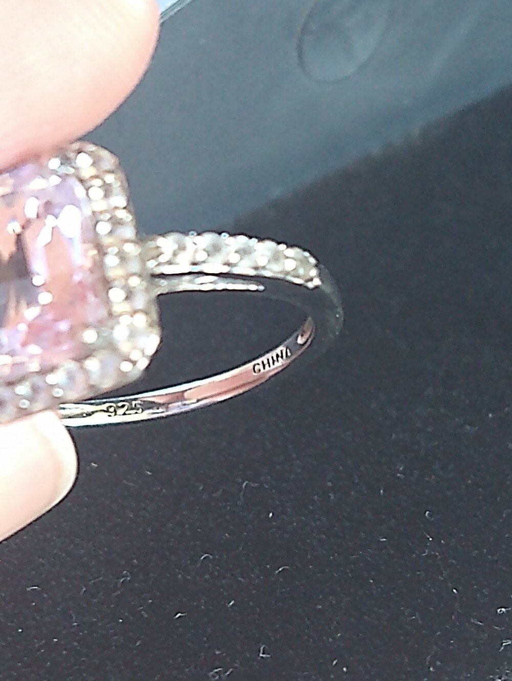 Affinity Gems Afghanistan Kunzite And White Tops Sterling Silver Ring Size 6 - Picture 3 of 10